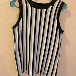 Philosophy tank top sweater black gray and white
